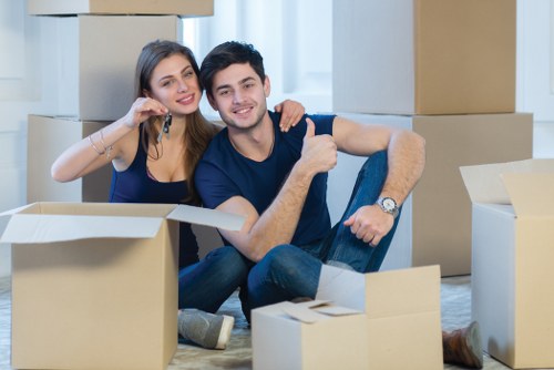 Careful packing and secure loading during a removal service