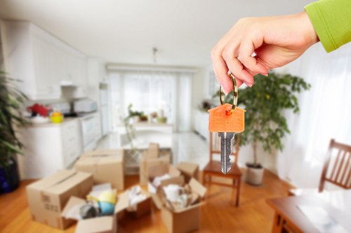 Removal van and moving supplies for a Belsize Park relocation
