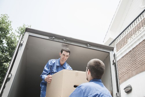 Removal team handling access challenges in a Belsize Park property
