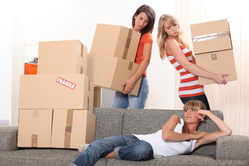 Van loading furniture for a nearby Belsize Park property move